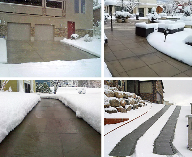 Radiant heated driveways and snow melting systems
